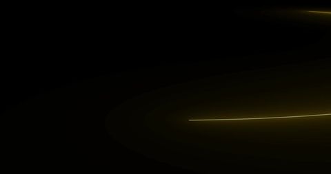 Green neon light trails on black abstract background