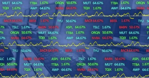 Dynamic Digital Stock Market Data Projection in Office Environment - Download Free Stock Images Pikwizard.com