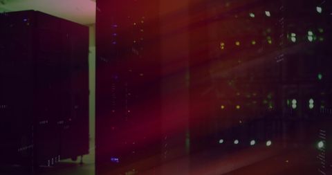 Data Processing in Modern Server Room with Digital Effects - Download Free Stock Images Pikwizard.com
