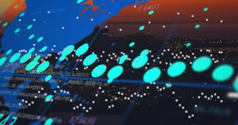 Digital Data Animation with Global Business Theme