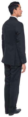 Transparent Background: Biracial Businessman Standing Confidently