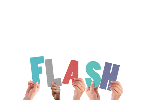 transparent flash sign in colorful letters held by diverse hands - Download Free Stock Videos Pikwizard.com