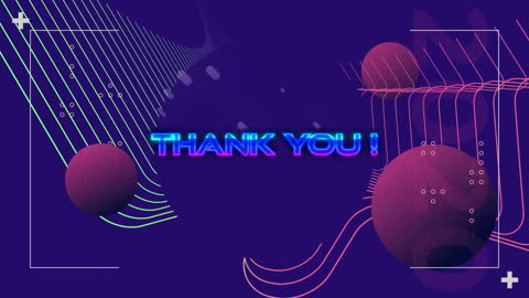 Thank You Message with Futuristic Animated Design