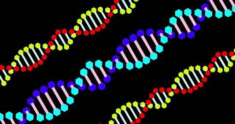 Colorful DNA Helix Patterns Against Dark Background - Download Free Stock Images Pikwizard.com