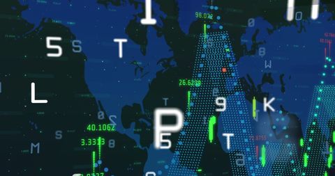 Digital Financial Data Analysis with Global Connections - Download Free Stock Images Pikwizard.com
