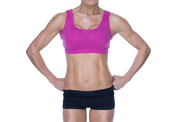 Athletic Female Bodybuilder in Pink Sportswear on Transparent Background - Download Free Stock Videos Pikwizard.com