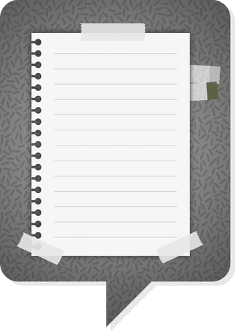 transparent speech bubble with lined paper and tape - Download Free Stock Videos Pikwizard.com