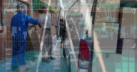 Logistics Innovation with Digital Financial Overlay Visual - Download Free Stock Images Pikwizard.com