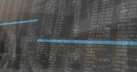 Futuristic Digital Data Display in Modern Workplace - Download Free Stock Images Pikwizard.com
