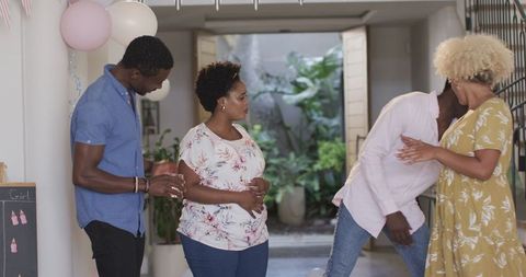 Friends having fun at a laid-back home gathering