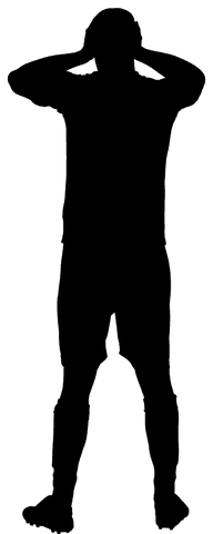 Sporty man silhouette for transparent overlay design