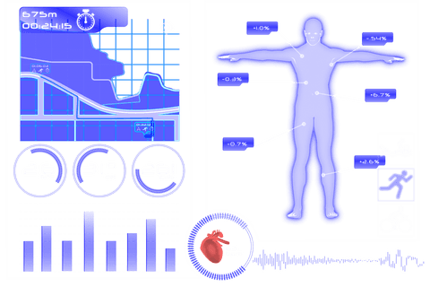 Futuristic Digital Interface on Transparent Background Highlighting Human Metrics - Download Free Stock Videos Pikwizard.com