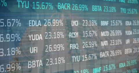 Dynamic Stock Market Display with Financial Data Overlay - Download Free Stock Images Pikwizard.com