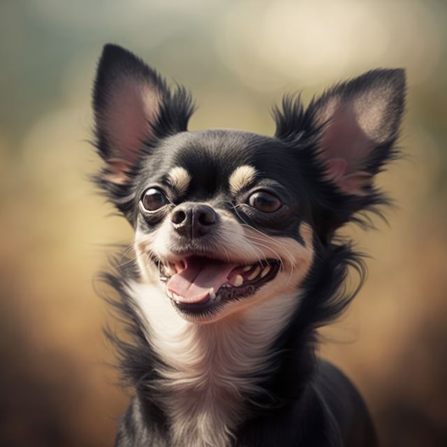Close up of cute chihuahua dog, created using generative ai technology. Dog and pet animal concept digitally generated image.