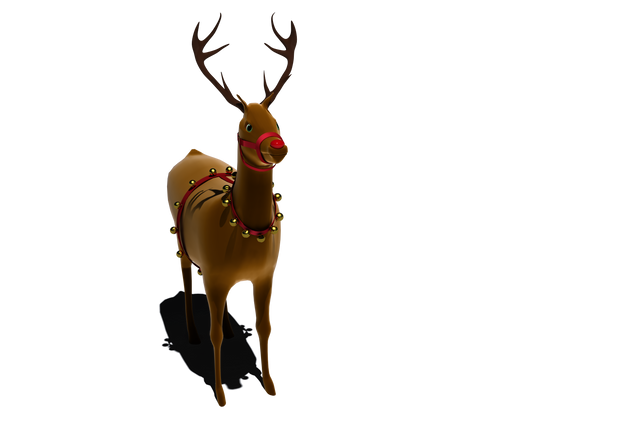 Digital Stock Image of Transparent Santa's Reindeer with Bells - Download Free Stock Videos Pikwizard.com