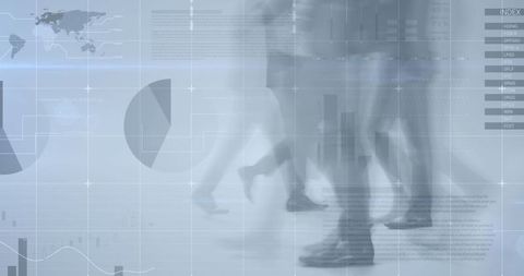 Abstract Businesspeople Overlaid with Financial Interface - Download Free Stock Images Pikwizard.com