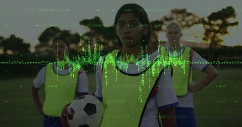 Determined Female Soccer Players Ready for a Challenge