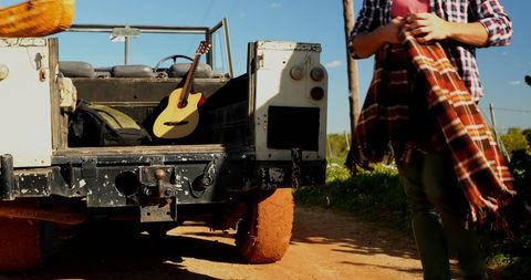 Couple Enjoys Countryside Adventure by Off-Road Vehicle
