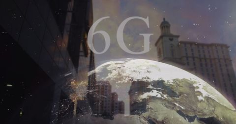 6G Digital Connectivity with Global Urban Backdrop - Download Free Stock Images Pikwizard.com