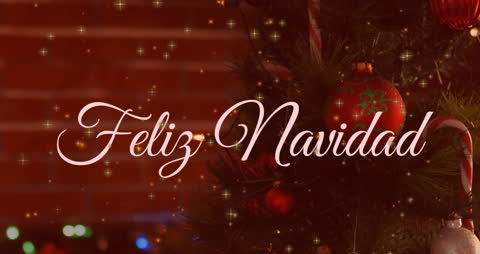 Festive Feliz Navidad Banner with Christmas Tree