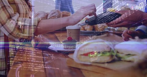 Digital payment technology in café setting