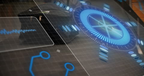 Futuristic Digital Interface with Processing Animation