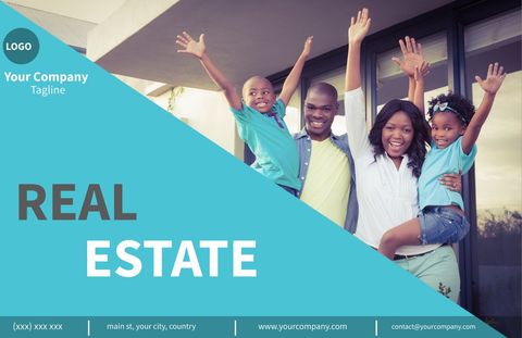 Happy family celebrating new real estate purchase