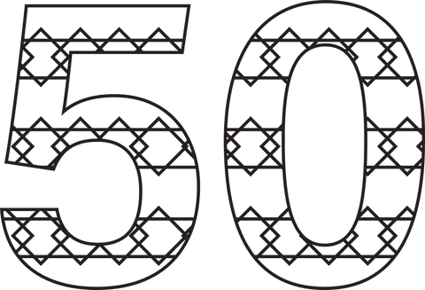 Number 50 with Geometric Pattern on Transparent Background - Download Free Stock Videos Pikwizard.com