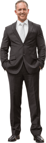 confident warehouse manager in pinstripe suit with transparent background - Download Free Stock Videos Pikwizard.com