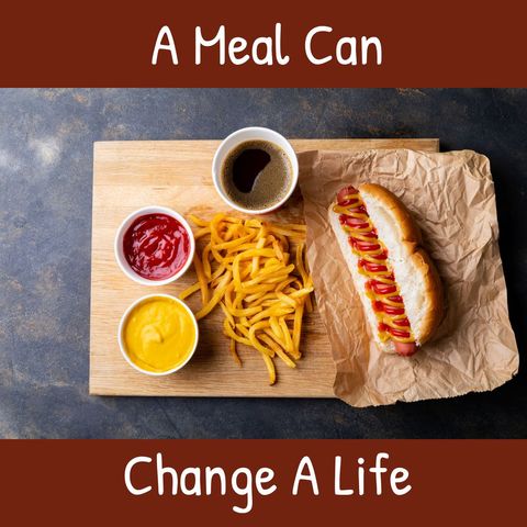 inspiring message on food impact with hot dog and fries - Download Free Stock Templates Pikwizard.com