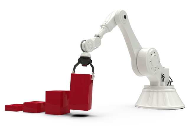 Robotic Arm Handling Red Diagram Blocks on Transparent Background - Download Free Stock Videos Pikwizard.com