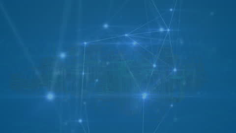 Digital City with Network Connections Overlay