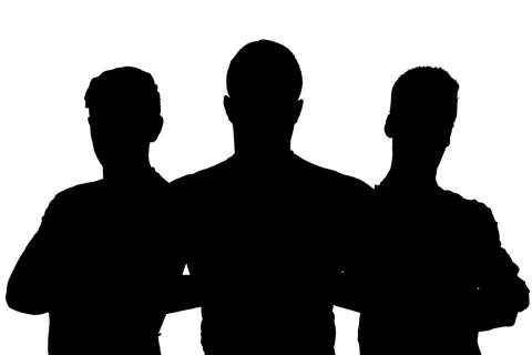 Silhouetted Trio of Athletes Standing on Transparent Background - Download Free Stock Videos Pikwizard.com