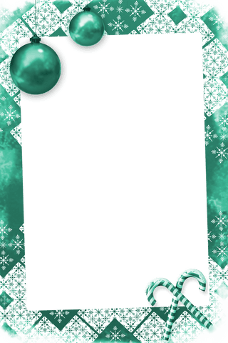 Festive Christmas Border with Transparent Background for Holiday Creative Use