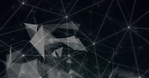 Abstract Geometric Network Web with Connected Nodes on Dark Background - Download Free Stock Images Pikwizard.com