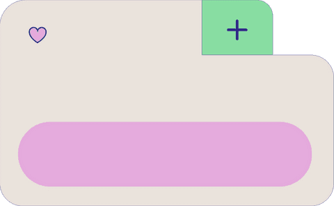 minimalist ui card with heart icon and plus tab on transparent background - Download Free Stock Videos Pikwizard.com