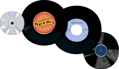 transparent background with retro audio discs design - Download Free Stock Videos Pikwizard.com