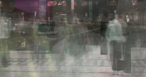 Abstract Motion Timelapse of Urban Life