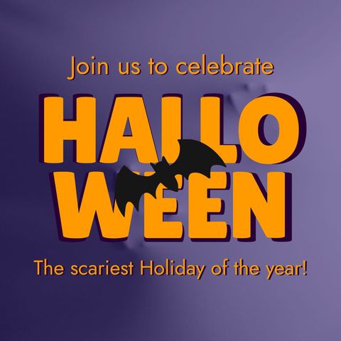 spooky halloween invitation with bat illustrations - Download Free Stock Templates Pikwizard.com