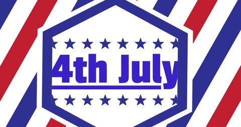 Bold 4th of July Celebration Design with American Flag Colors - Download Free Stock Images Pikwizard.com