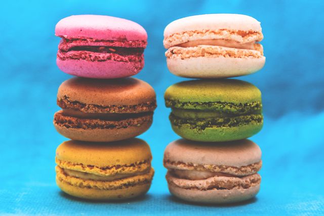 Pile of Assorted Flavored Macaroons - Download Free Stock Photos Pikwizard.com