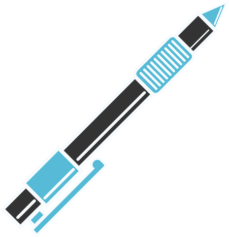 Professional Pen Illustration on Transparent Background for Design