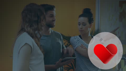 Animated Globe Background with Business Discussion