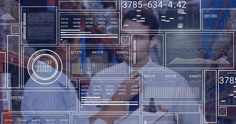 Colleagues Analyzing Holographic Data in Technological Environment