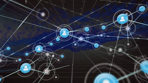 Digital Networking and Connectivity in Abstract Design