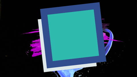 Abstract Geometric Shapes on Black Digital Interface Background