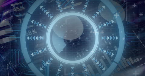 Cybersecurity Virtual HUD Interface Data Scanning Animation