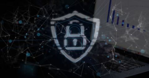 Cybersecurity Concept with Digital Lock Overlay and Dark Interface - Download Free Stock Images Pikwizard.com