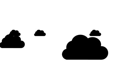 Abstract Clouds on Minimalistic White Background
