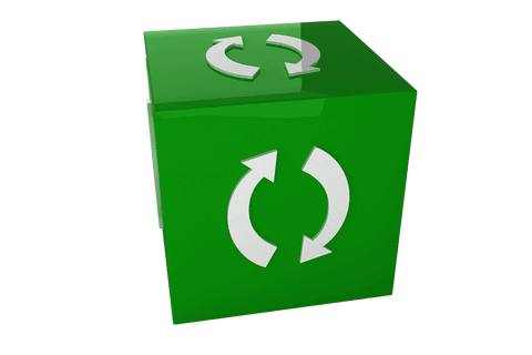 transparent green cube with rotating arrows icon for recycling - Download Free Stock Videos Pikwizard.com